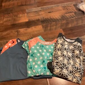 LuLaRoe Colorful Disney Themed Raglan Shirts